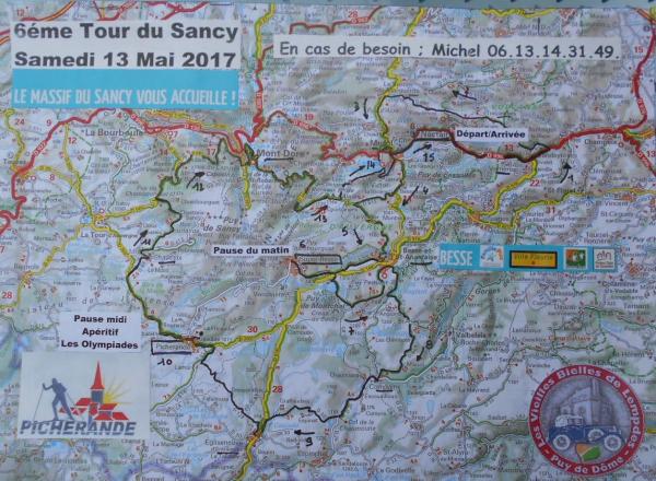 Carte tour du sancy 2017